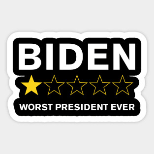 Biden Worst President Ever Sticker